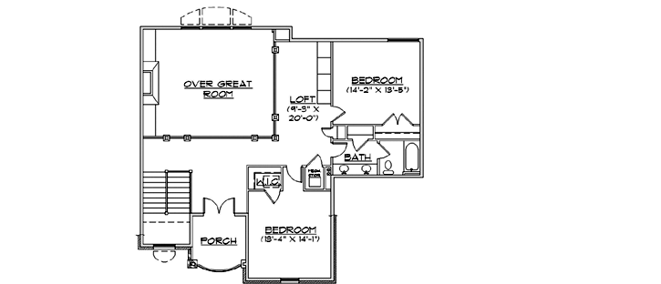 Upper/Second Floor Plan: 53-280