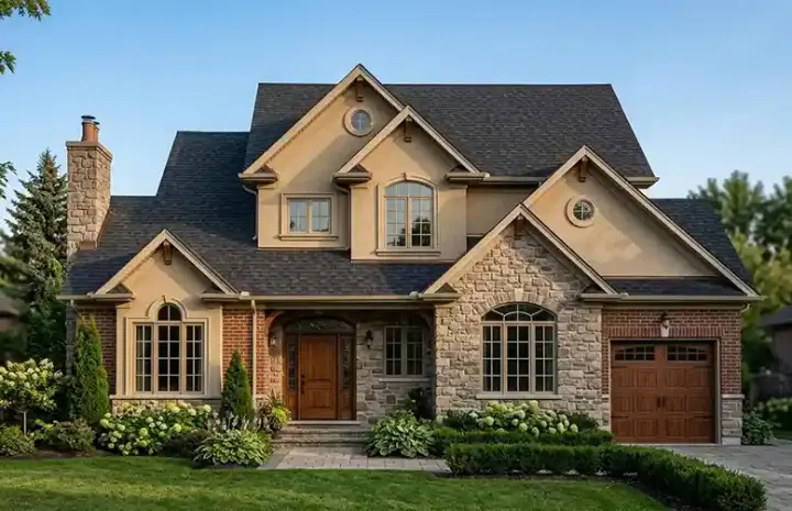 Traditional house plans 53-282 - front exterior, 3,608 sq ft, 4 bed, 3 bath house plans | Monster House Plans