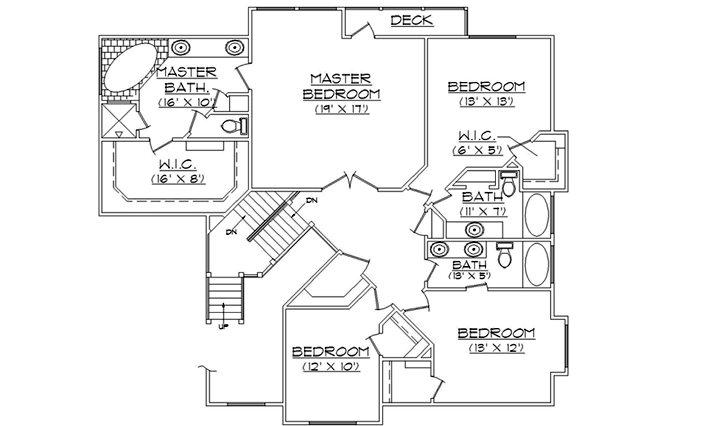 Upper/Second Floor Plan: 53-283
