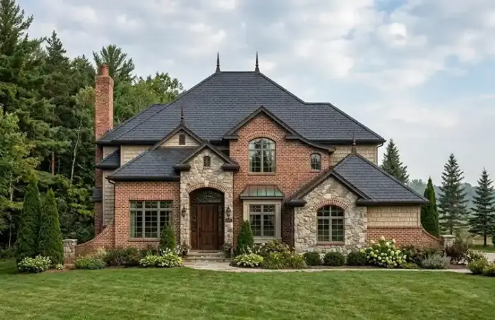Traditional house plans 53-285 - front exterior, 3,628 sq ft, 4 bed, 4 bath house plans | Monster House Plans