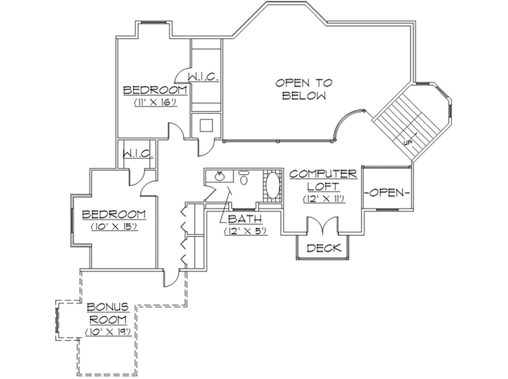 Upper/Second Floor Plan: 53-286