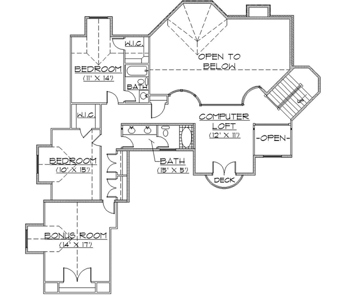 Upper/Second Floor Plan: 53-287