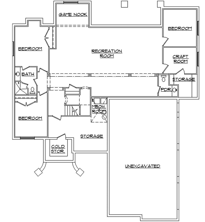 Lower Floor Plan: 53-288