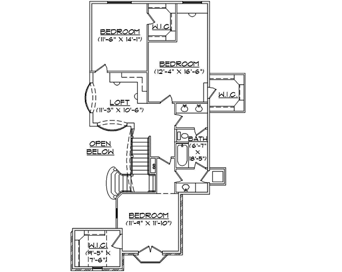 Upper/Second Floor Plan: 53-288