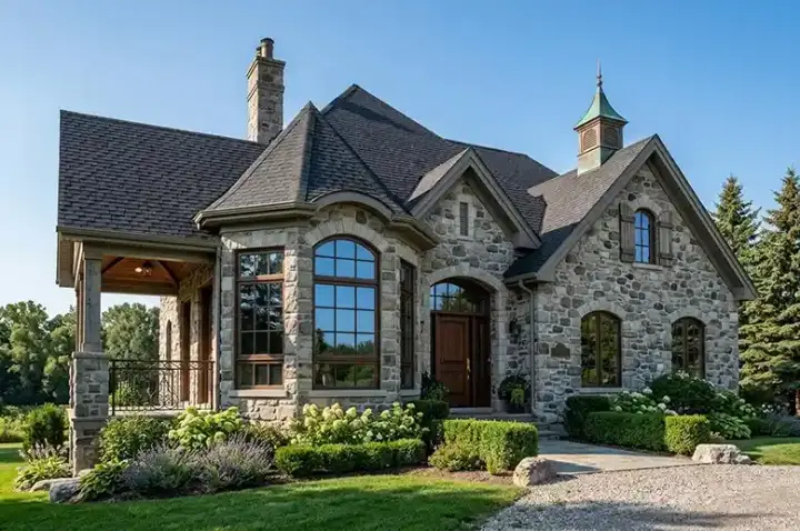 English Country house plans 53-291 - front exterior, 3,711 sq ft, 3 bed, 3 bath house plans | Monster House Plans