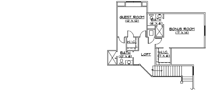 Upper/Second Floor Plan: 53-291