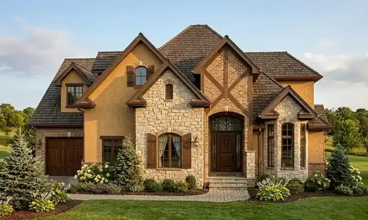 Traditional house plans 53-292 - front exterior, 3,719 sq ft, 4 bed, 3 bath house plans | Monster House Plans