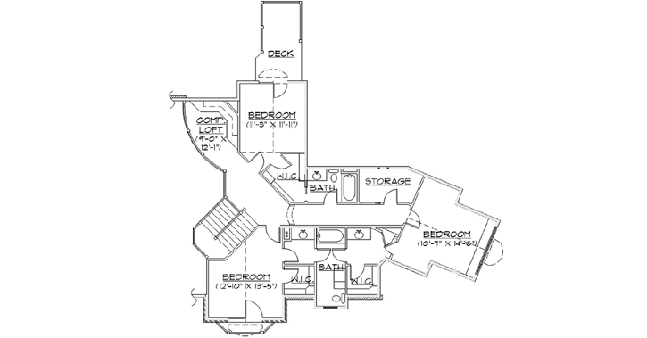 Upper/Second Floor Plan: 53-299