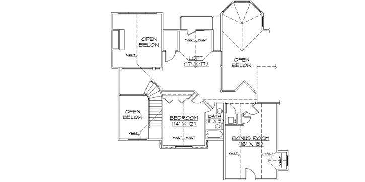 Upper/Second Floor Plan: 53-305