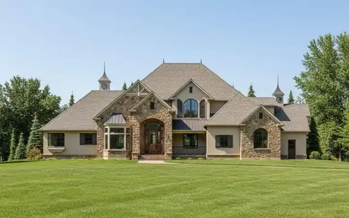 Traditional house plans 53-310 - front exterior, 4,240 sq ft, 4 bed, 3 bath house plans | Monster House Plans