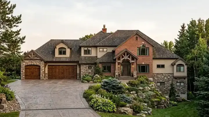 Traditional house plans 53-323 - front exterior, 4,603 sq ft, 5 bed, 4 bath house plans | Monster House Plans