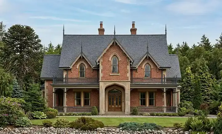 European house plans 53-328 - front exterior, 4,811 sq ft, 4 bed, 4 bath house plans | Monster House Plans
