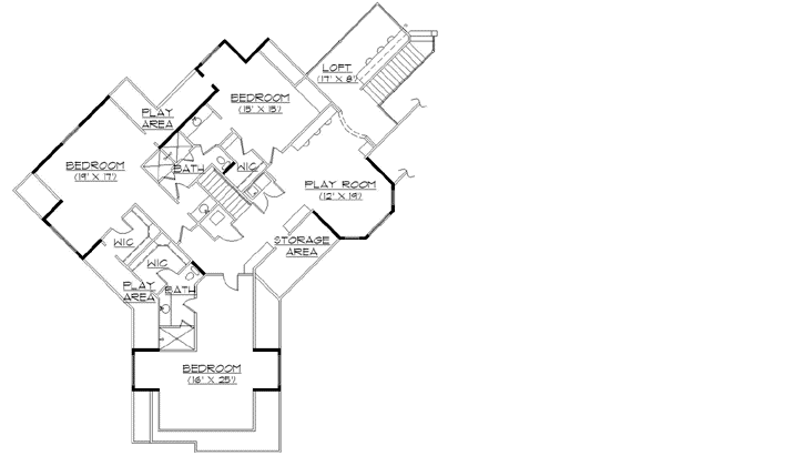 Upper/Second Floor Plan: 53-335