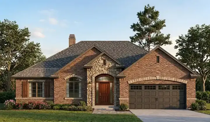 Traditional house plans 53-345 - front exterior, 1,730 sq ft, 3 bed, 2 bath house plans | Monster House Plans