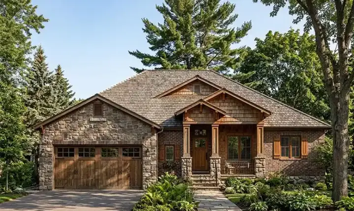 Craftsman house plans 53-352 - front exterior, 2,094 sq ft, 2 bed, 2 bath house plans | Monster House Plans