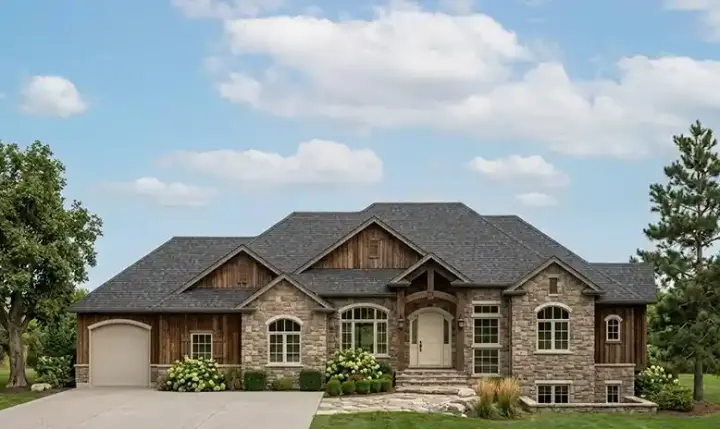 Traditional house plans 53-362 - front exterior, 2,513 sq ft, 3 bed, 2 bath house plans | Monster House Plans
