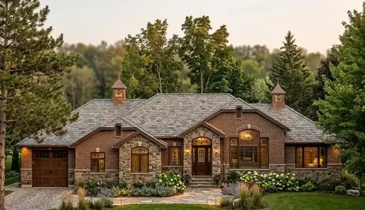 Traditional house plans 53-363 - front exterior, 2,517 sq ft, 2 bed, 2 bath house plans | Monster House Plans