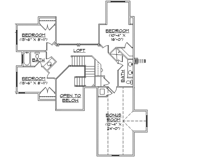 Upper/Second Floor Plan: 53-375