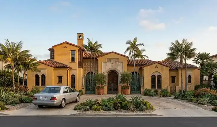 Mediterranean house plans 54-107 - front exterior, 4,761 sq ft, 4 bed, 4 bath house plans | Monster House Plans