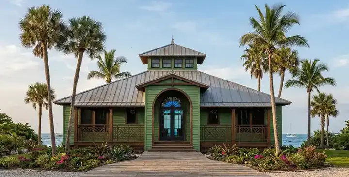 Coastal house plans 54-109 - front exterior, 1,867 sq ft, 3 bed, 2 bath house plans | Monster House Plans