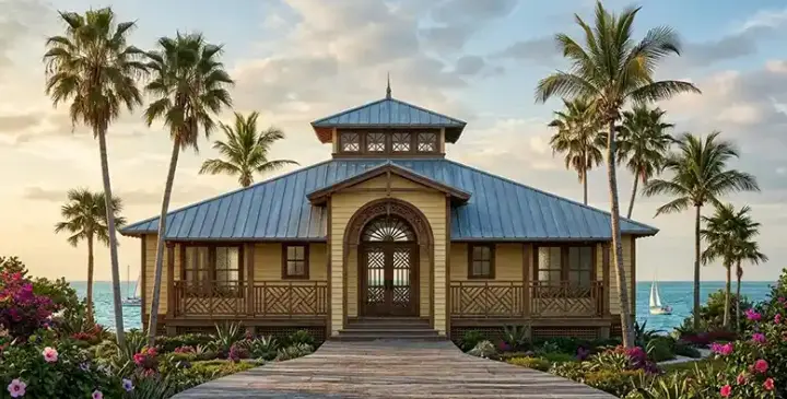 Coastal house plans 54-110 - front exterior, 1,867 sq ft, 3 bed, 2 bath house plans | Monster House Plans