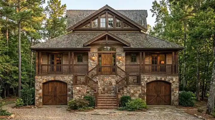 Coastal house plans 54-117 - front exterior, 3,086 sq ft, 5 bed, 4 bath house plans | Monster House Plans