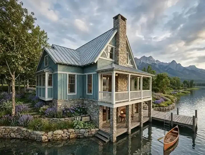 Coastal house plans 54-119 - front exterior, 2,064 sq ft, 3 bed, 3 bath house plans | Monster House Plans