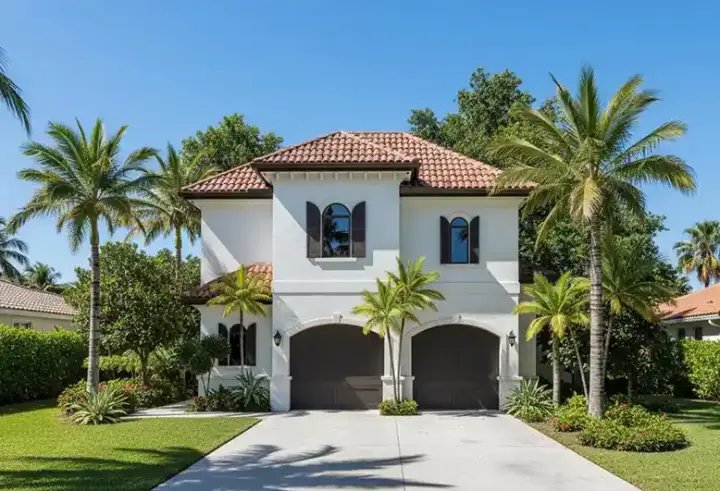 Florida house plans 55-101 - front exterior, 839 sq ft, 1 bed, 1 bath house plans | Monster House Plans
