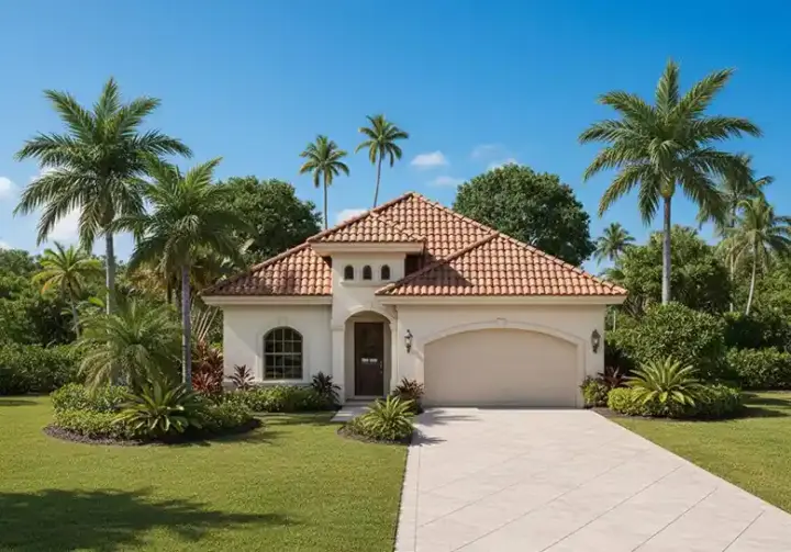 Florida house plans 55-102 - front exterior, 2,165 sq ft, 3 bed, 2 bath house plans | Monster House Plans
