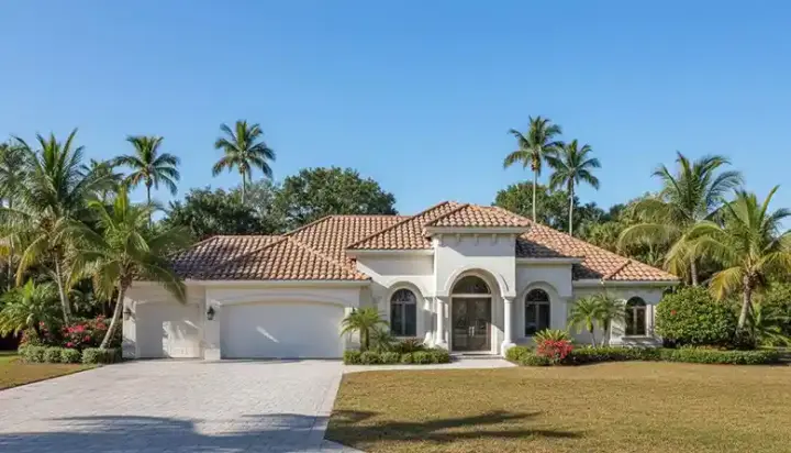 Mediterranean house plans 55-104 - front exterior, 2,566 sq ft, 3 bed, 3 bath house plans | Monster House Plans