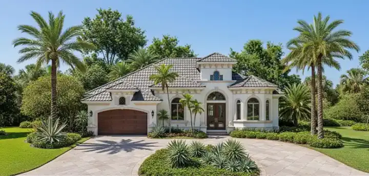 Mediterranean house plans 55-106 - front exterior, 2,727 sq ft, 4 bed, 3 bath house plans | Monster House Plans