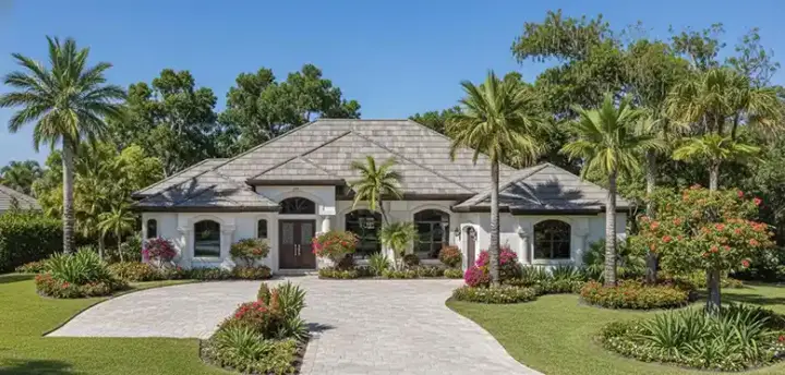 Florida house plans 55-111 - front exterior, 3,447 sq ft, 5 bed, 3 bath house plans | Monster House Plans