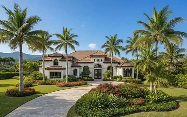 Mediterranean house plans 55-130 - front exterior, 4,000 sq ft, 3 bed, 3 bath house plans | Monster House Plans