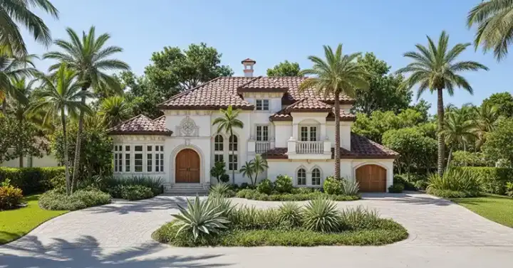 Mediterranean house plans 55-137 - front exterior, 4,310 sq ft, 4 bed, 4 bath house plans | Monster House Plans