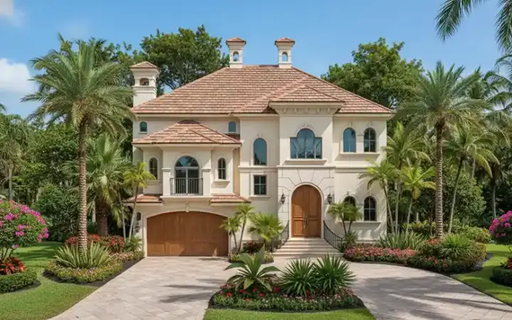 Mediterranean house plans 55-138 - front exterior, 4,370 sq ft, 5 bed, 3 bath house plans | Monster House Plans
