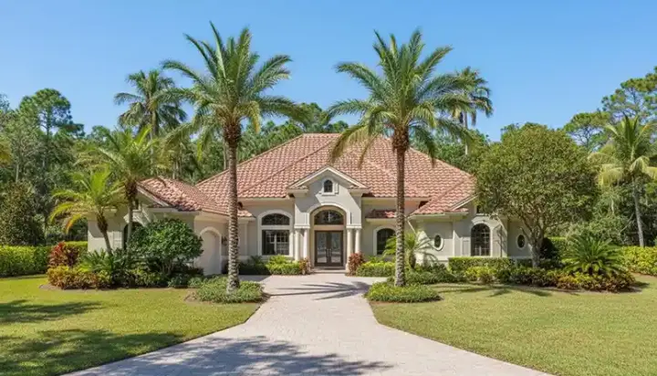 Mediterranean house plans 55-139 - front exterior, 4,378 sq ft, 3 bed, 4 bath house plans | Monster House Plans