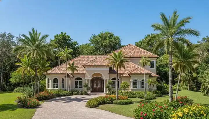 Mediterranean house plans 55-140 - front exterior, 4,381 sq ft, 5 bed, 4 bath house plans | Monster House Plans