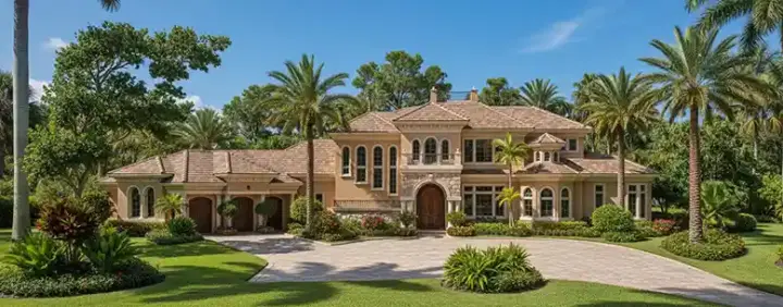 Mediterranean house plans 55-160 - front exterior, 5,604 sq ft, 4 bed, 5 bath house plans | Monster House Plans