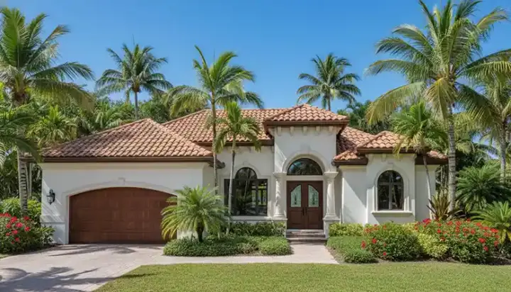 Mediterranean house plans 55-185 - front exterior, 2,259 sq ft, 4 bed, 3 bath house plans | Monster House Plans