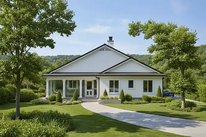 Traditional house plans 55-186 - front exterior, 2,297 sq ft, 3 bed, 3 bath house plans | Monster House Plans