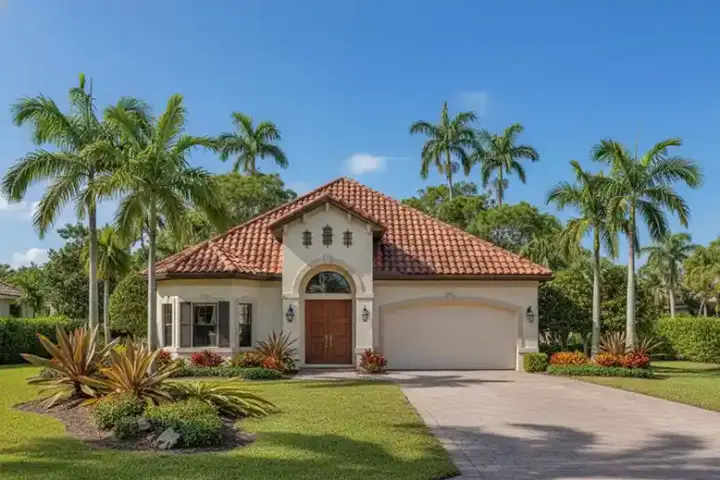 Mediterranean house plans 55-188 - front exterior, 2,457 sq ft, 4 bed, 3 bath house plans | Monster House Plans