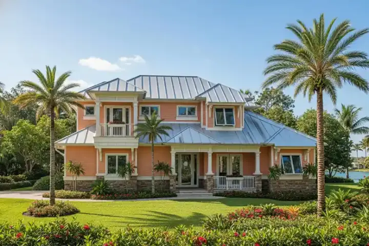 Coastal house plans 55-212 - front exterior, 3,451 sq ft, 4 bed, 4 bath house plans | Monster House Plans