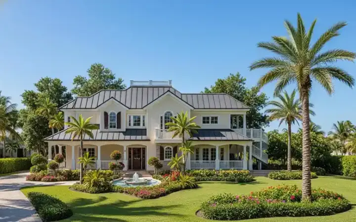 Coastal house plans 55-214 - front exterior, 3,522 sq ft, 3 bed, 4 bath house plans | Monster House Plans