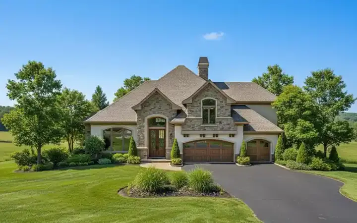 Traditional house plans 55-218 - front exterior, 4,251 sq ft, 4 bed, 2 bath house plans | Monster House Plans