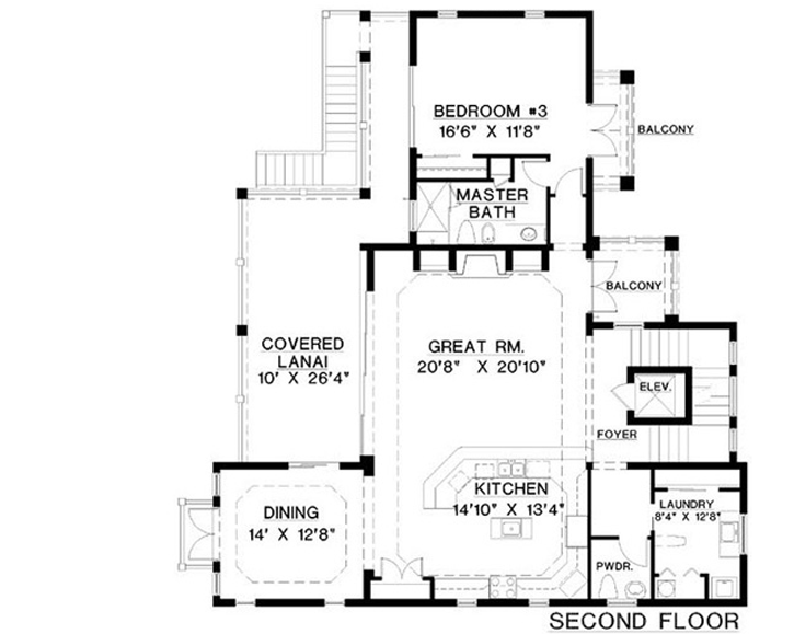 Upper/Second Floor Plan: 55-224