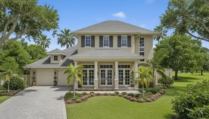 Southern Colonial house plans 55-231 - front exterior, 3,624 sq ft, 4 bed, 4 bath house plans | Monster House Plans