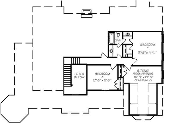 Upper/Second Floor Plan: 56-104