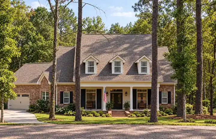 Southern house plans 56-106 - front exterior, 2,743 sq ft, 3 bed, 3 bath house plans | Monster House Plans