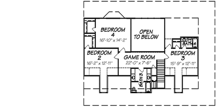 Upper/Second Floor Plan: 56-117