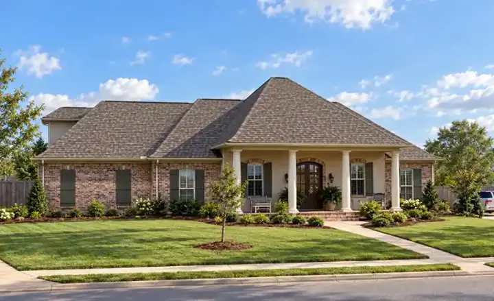 Southern house plans 56-118 - front exterior, 2,271 sq ft, 3 bed, 2 bath house plans | Monster House Plans